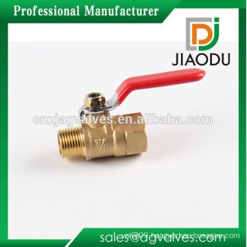 Female male brass color pure nickel plate plated or chrome plating used for isolation water brass DN10 3/8 inch mini ball valve